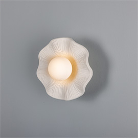 Rivale Matt White Wall Light